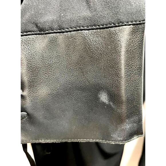 LAUNDRY BY SHELLI SEGAL BLACK L/S DRESS WITH FAUX LEATHER - Picture 13 of 13